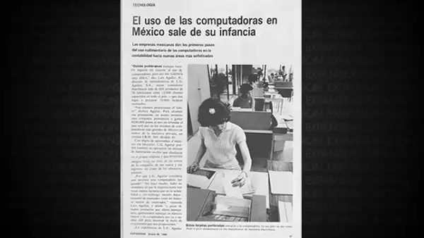 El primer artículo de portada de Expansión abordaba el tema de las computadoras en los negocios y cómo cada vez más empresarios mexicanos comenzaban a utilizarlas. Su elevado costo era la principal crítica y razón de escepticismo.