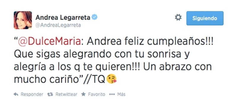 Dulce María ex RBD reconoció la capacidad de la coductora para ser feliz ante todo.