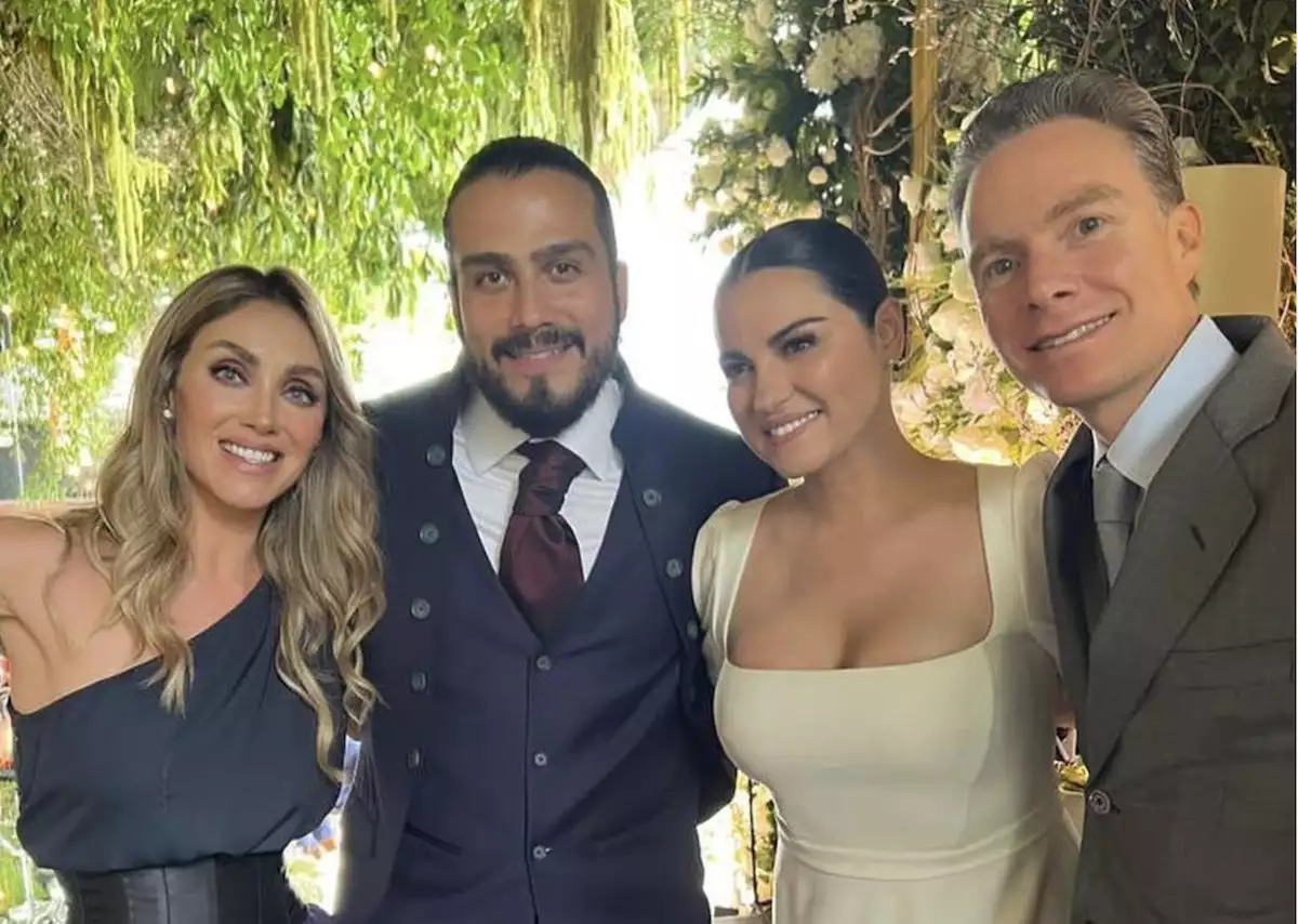 Manuel Velasco y Anahí Puente, súper populares en la boda de Maite Perroni