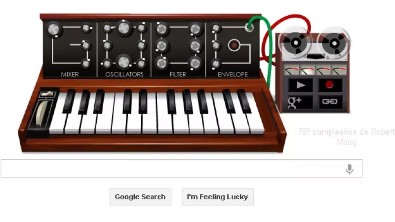 google doodle robert moog