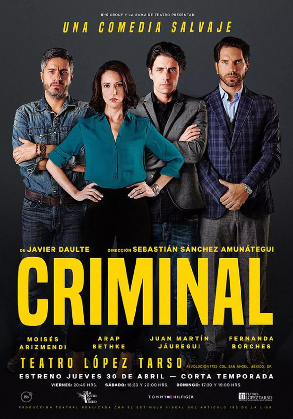 Criminal se encuentra en cartelera los fines de semana en la Ciudad de México.