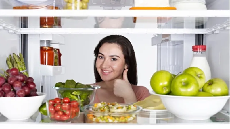 refrigerador comida saludable