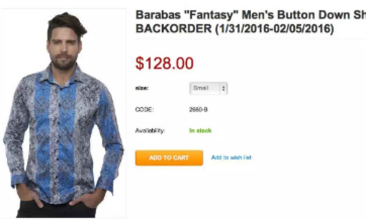 Las camisas se venden a 128 dólares (unos 2,176 pesos) cada una. (Foto: Barabas.com )