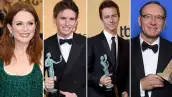 Entre los ganadores destacan Birdman, Julianne Moore y Eddie Redmayne, quienes en estos pocos meses se han llevado varios premios por sus papeles.