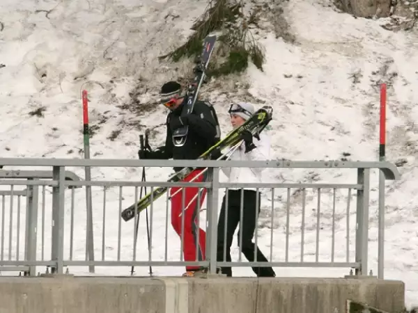 Kate y Guillermo esquiando en Suiza.