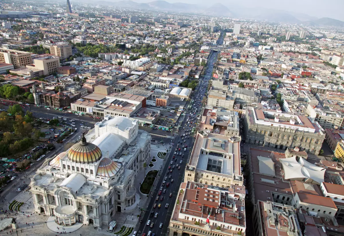 Aerial view of Mexico City, Mexico
