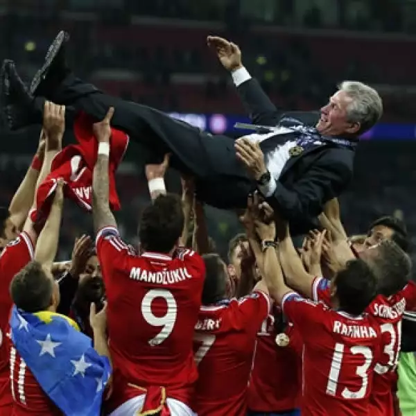 festejo de la liga de campeones