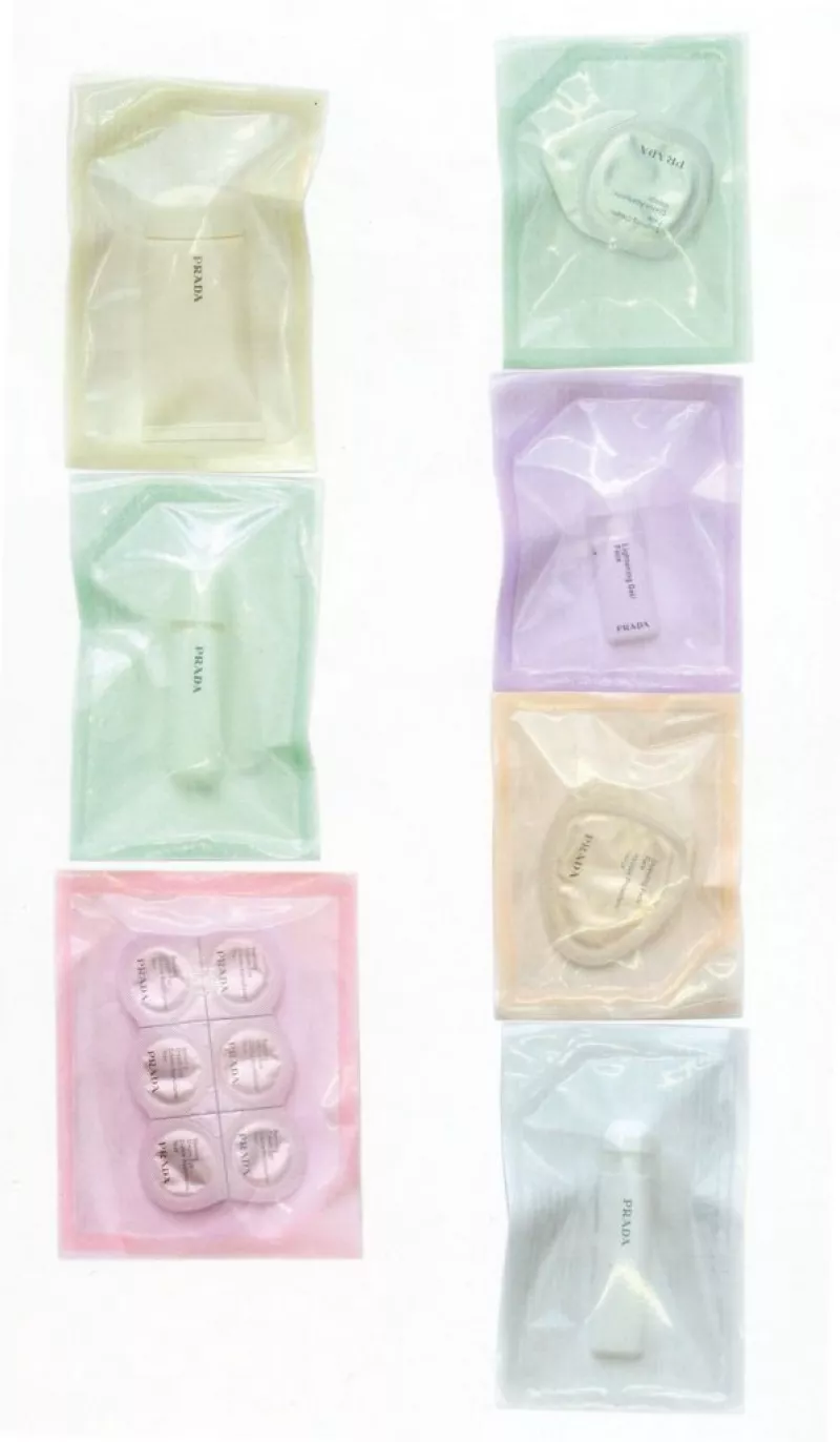 prada skincare packaging