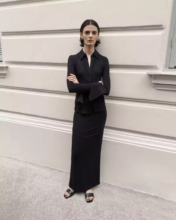 Slim lizard-embossed bandeau slides black