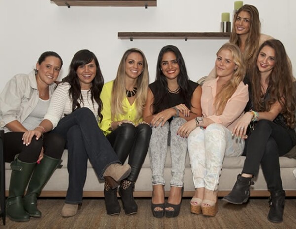Su hermana Nunzia y su cuñada Marcelle Fridman y otras amigas la acompañaron a ver las nuevas propuestas en muebles y accesorios para el hogar de Crate and Barrel.