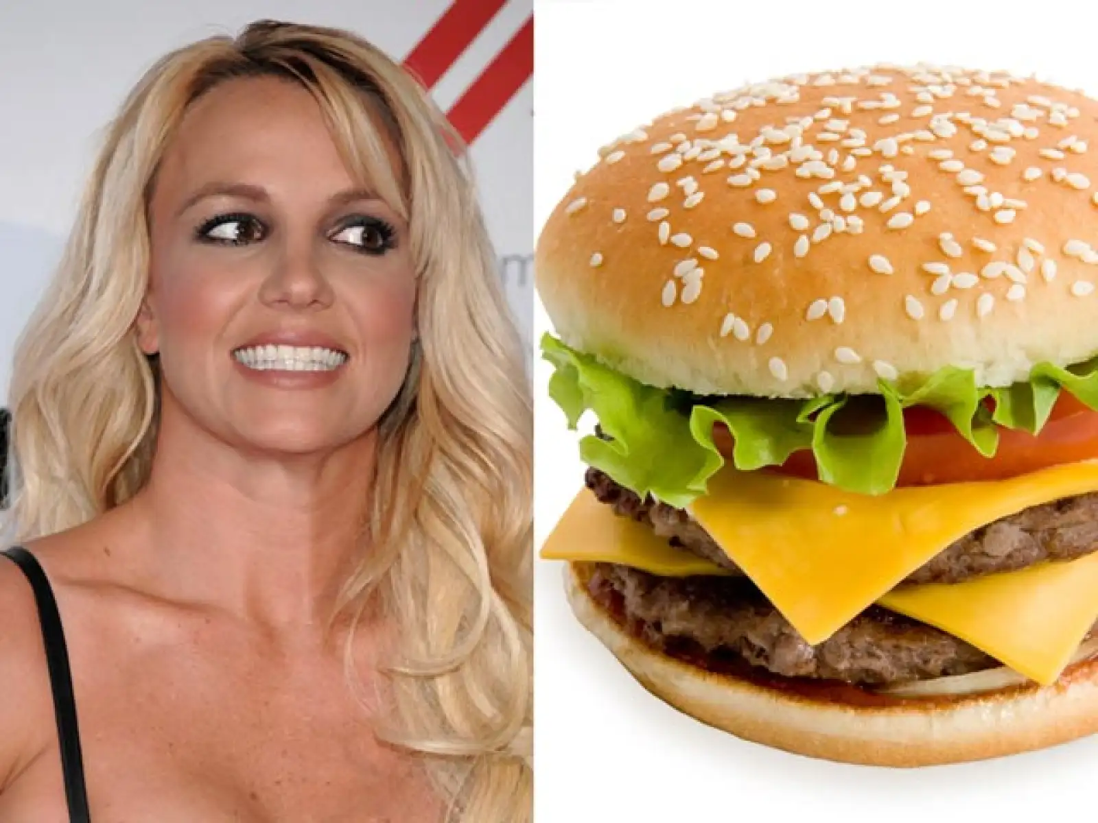 Ahora entendemos porque Britney Spears ha tenido tantos problemas de sobrepeso, pues su comida favorita son las hamburguesas.