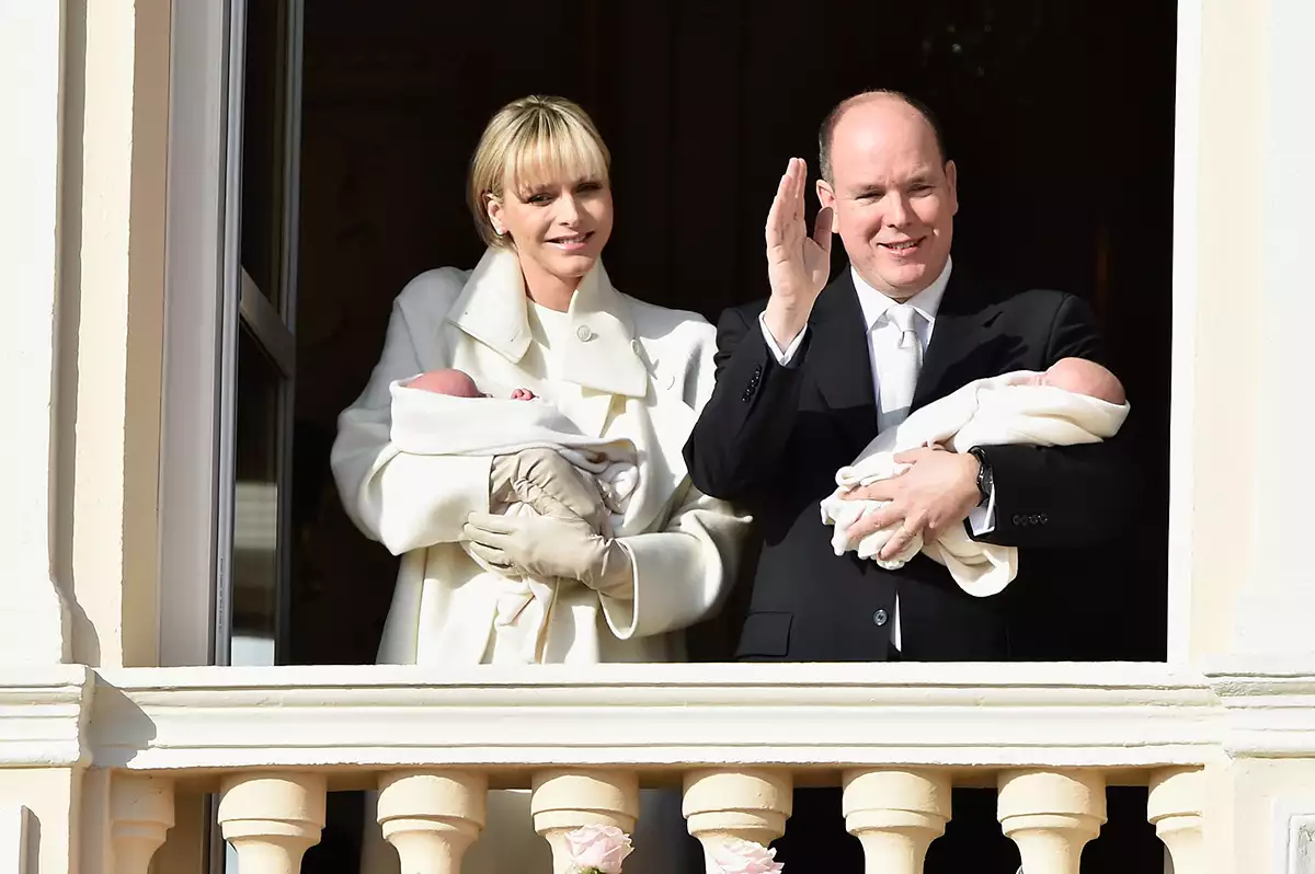 Official Presentation Of The Monaco Twins : Princess Gabriella of Monaco And Prince Jacques of Monaco At The Palace Balcony