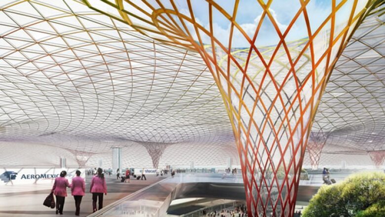 El aeropuerto no tendrá un techo convencional, ni paredes verticales y tampoco columnas normales, según uno de sus diseñadores, Norman Foster.