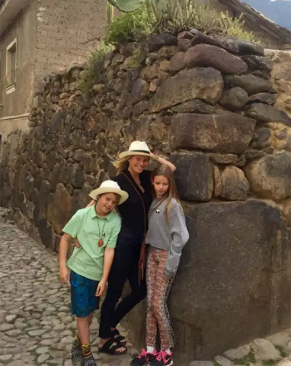 Gwyneth Paltrow y sus hijos en Machu Picchu