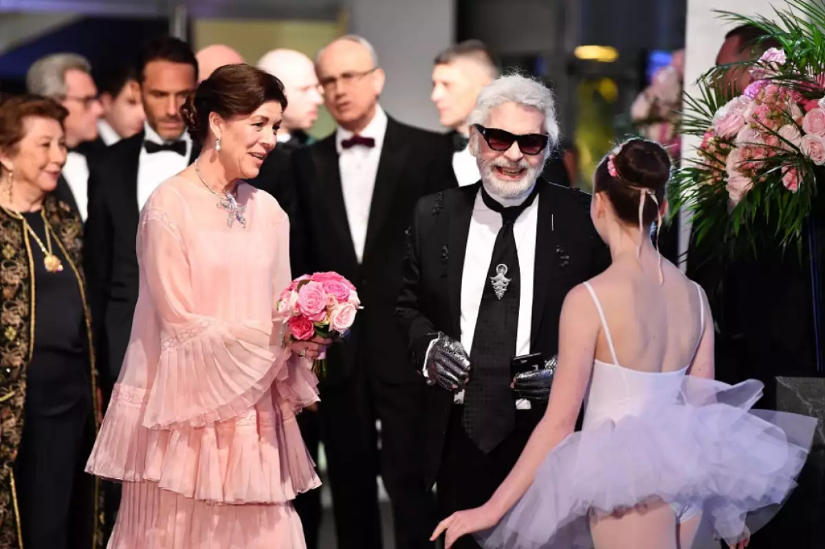 Carolina de Mónaco y Karl Lagerfeld
