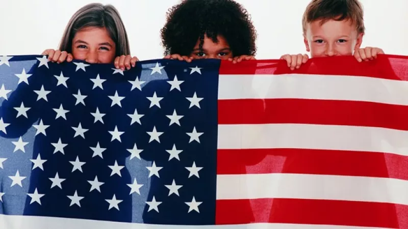 EU - niños - bandera