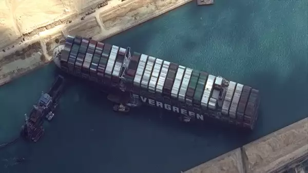 Ever Given en el Canal de Suez