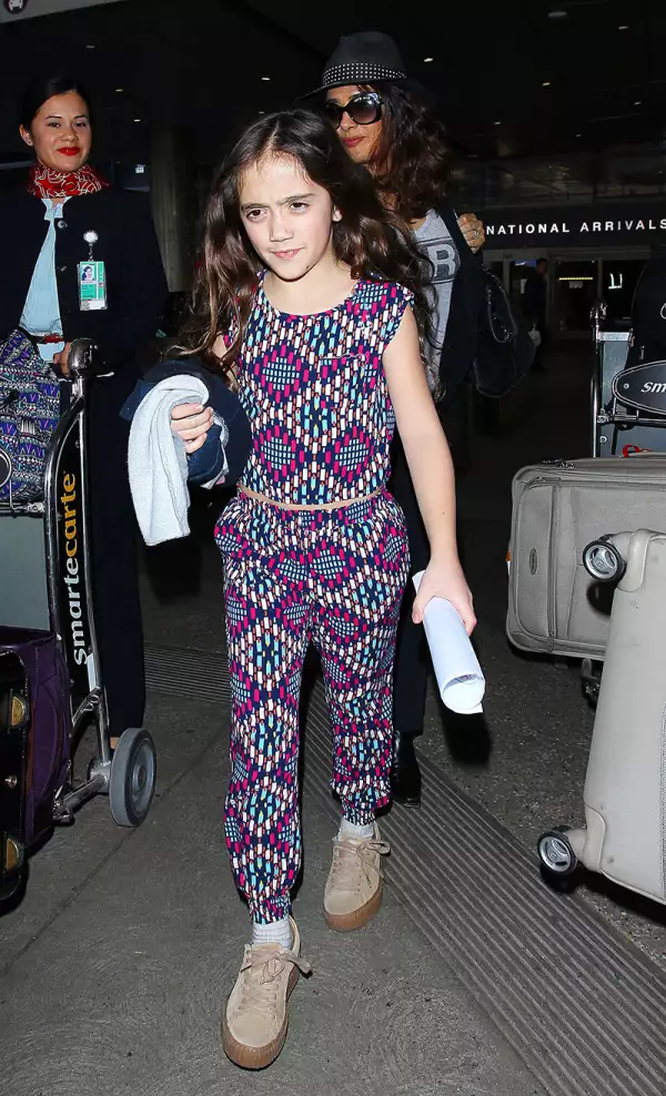 Salma Hayek at LAX International airport, Los Angeles, America - 24 Mar 2016