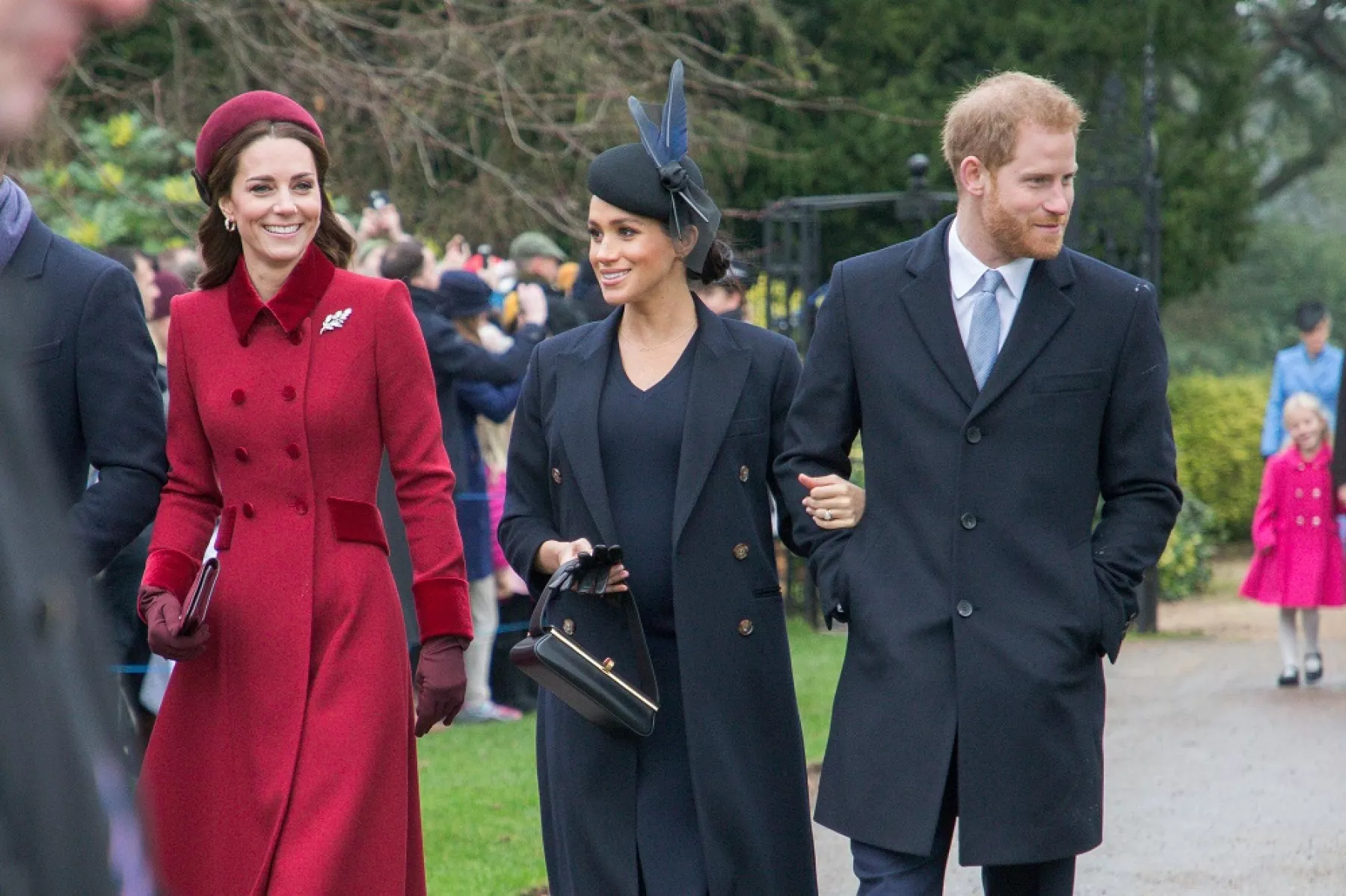 Kate Middleton, Meghan Markle y el príncipe Harry