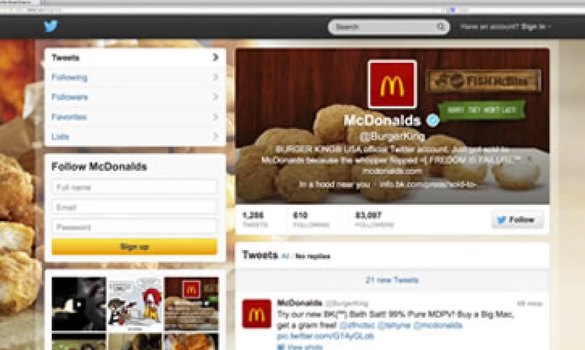 La cuenta de Burger King en Twitter fue suspendida. (Foto: Reuters)