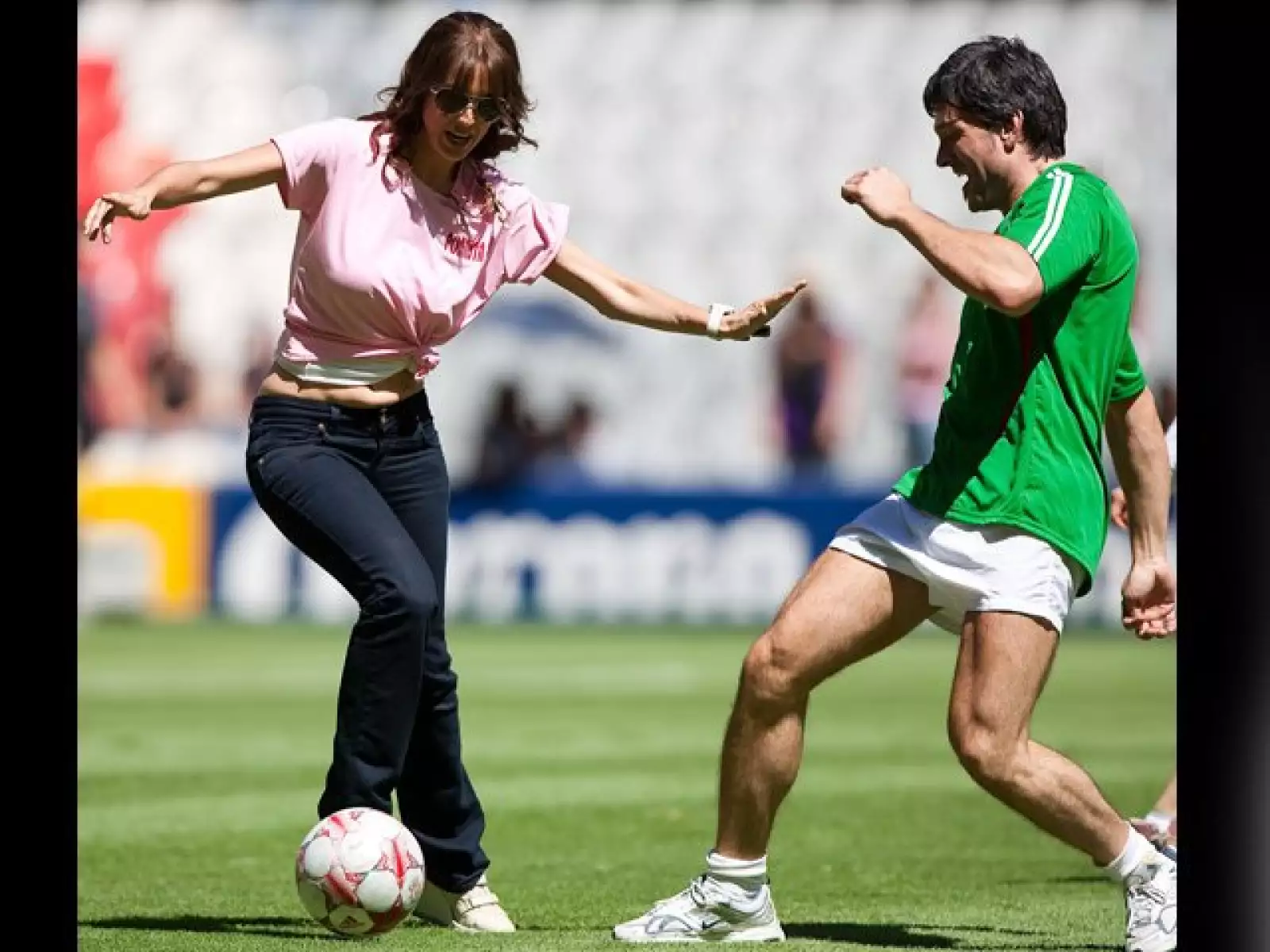 En el juego también participó la productora Carla Estrada.