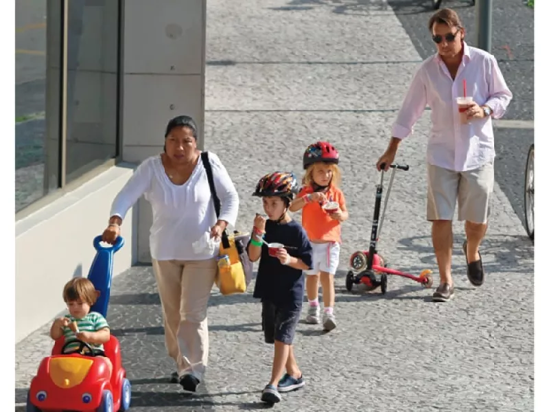 El presidente del grupo Televisa pasó unos días en Florida con su esposa Sharon y sus pequeños Emilio Daniel, Hanna y Mauricio.