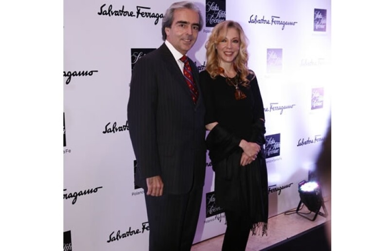 La pareja en la alfombra roja de la presentación de la nueva colección de Salvatore Ferragamo.