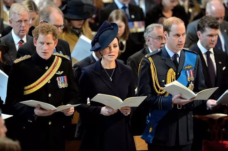 Príncipe Harry, Kate Middleton y el príncipe William 