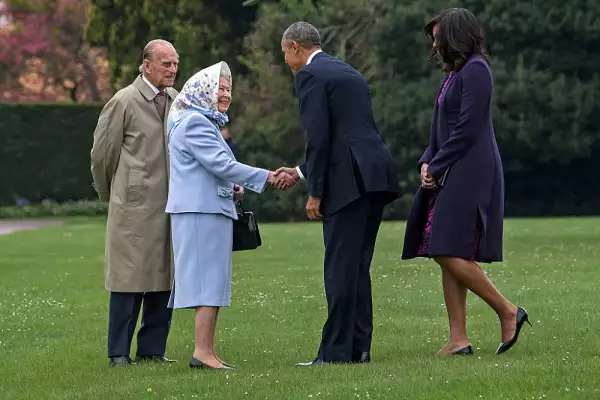 Duque de Edimburgo, reina Isabel II, Barack Obama y Michelle Obama