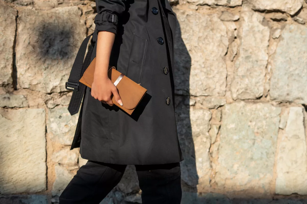 Cartera de piel.