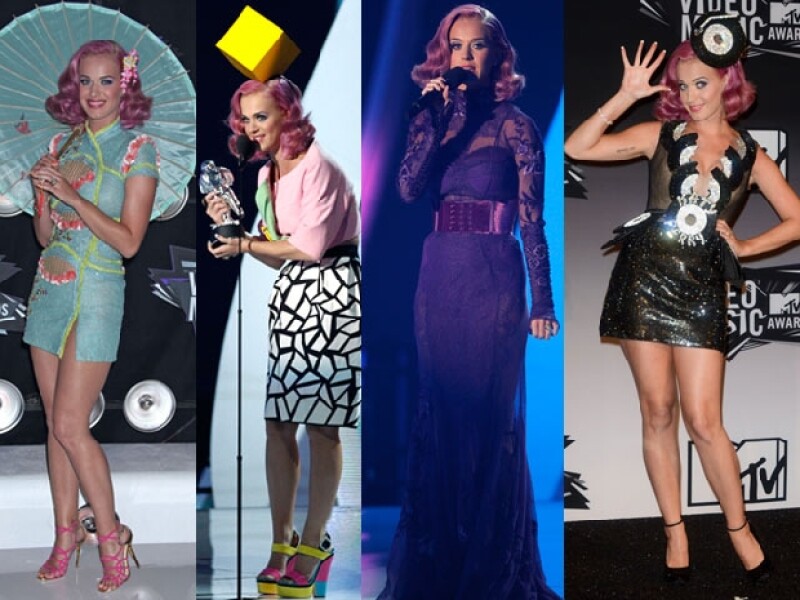 Katy Perry utilizó cuatro looks diferentes para la ocasión y con ninguno acertó.