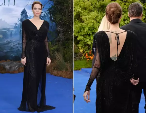 Angelina Jolie asistió a una recepción privada de Disney, en donde se exhibieron los disfraces y accesorios usados en la película Maléfica, como apoyo al Great Ormond Street Hospital en el Kensington Palace en Londres.