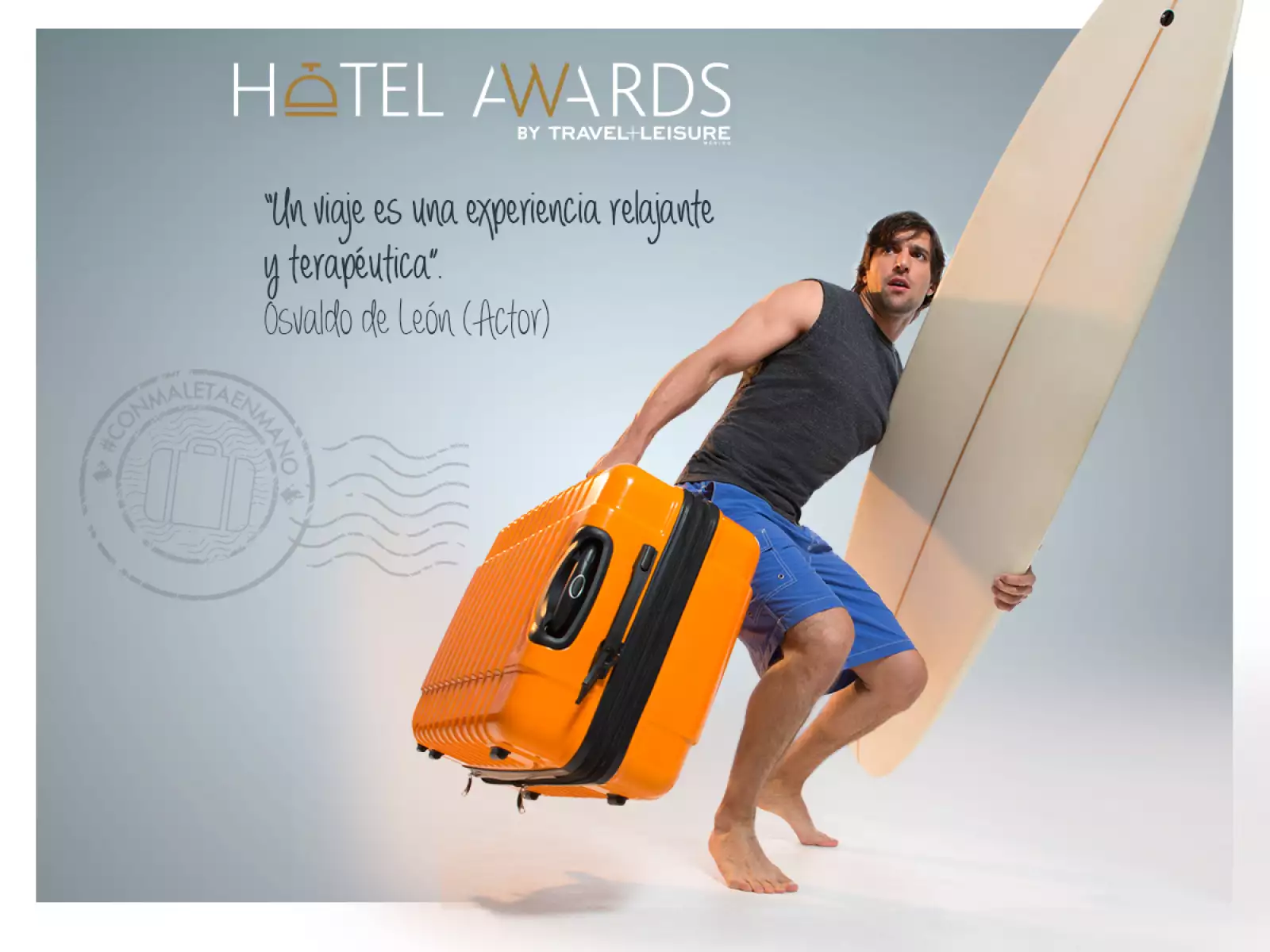 Osvaldo de León, actor. #ConMaletaEnMano