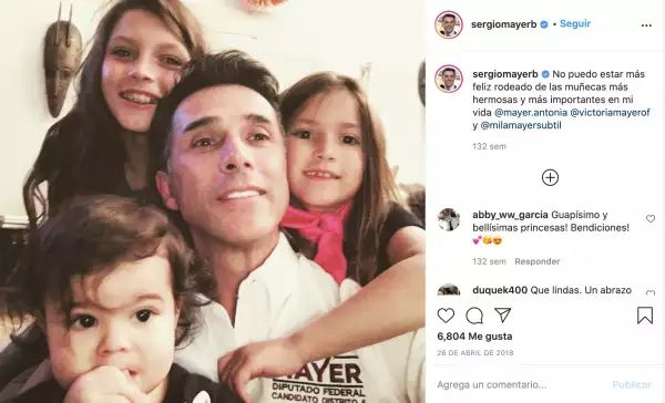 Sergio Mayer y sus hijas 