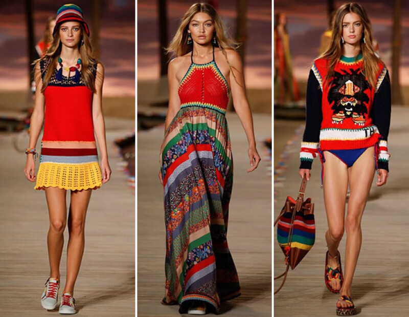 El crochet fue el tejido estrella para primavera-verano 2016 de Tommy Hilfiger.