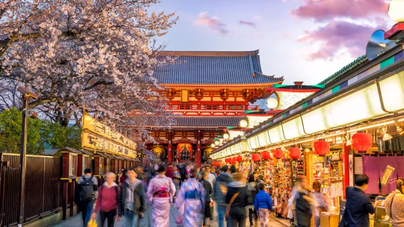FOTO DEL PORTÓN KAMINARIMON Y ENTRADA AL TEMPLO SENSO-JI