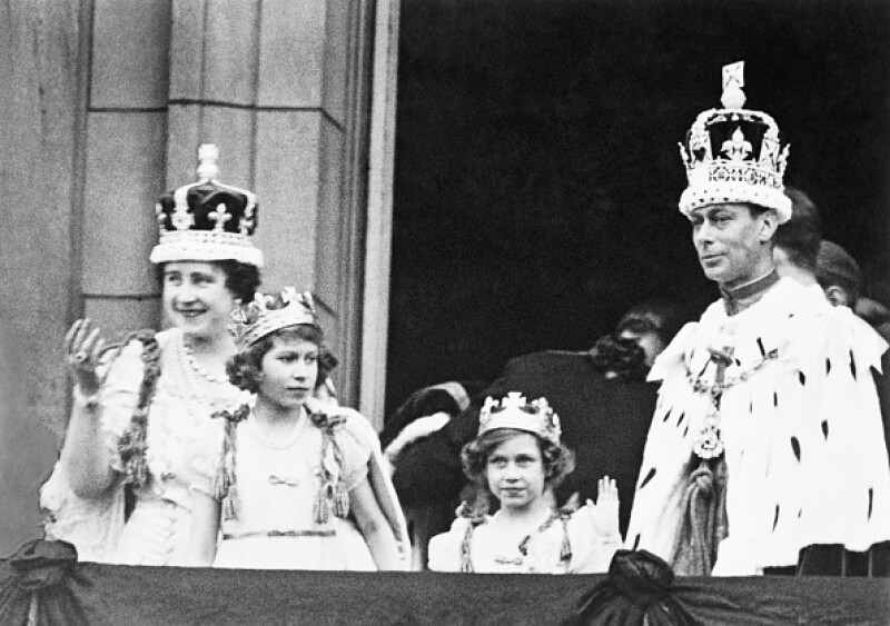 King George VI and Family in Royal Regalia