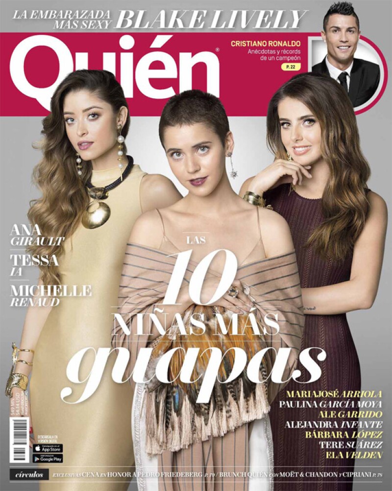 La actriz se portó de lo más simpática durante el shooting de portada para la edición con Las 10 niñas más guapas que año con año publicamos en Quién.