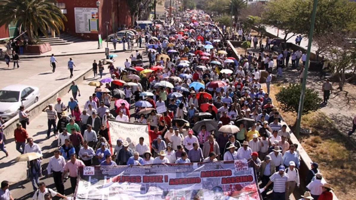 Marcha maestros Oaxaca