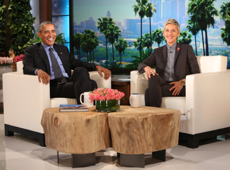 Obama envió a su esposa un divertido y tierno mensaje con la ayuda de Ellen.