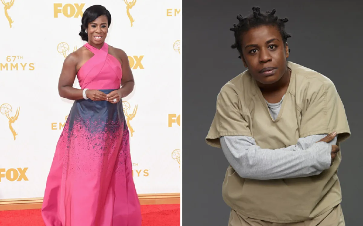 Uzo Aduba, muy guapa en la red carpet de los Emmy.