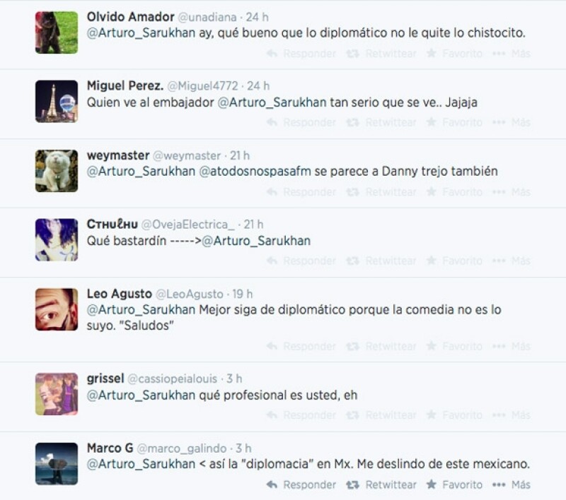 Varios usuarios descalificaron la publicación del ex embajador.