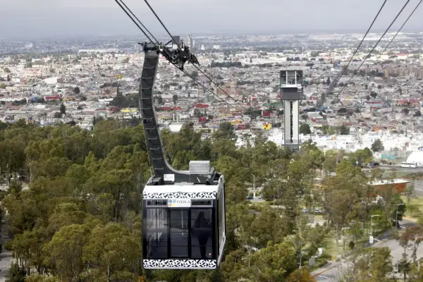 Una cabina del teleférico que operará en Puebla.