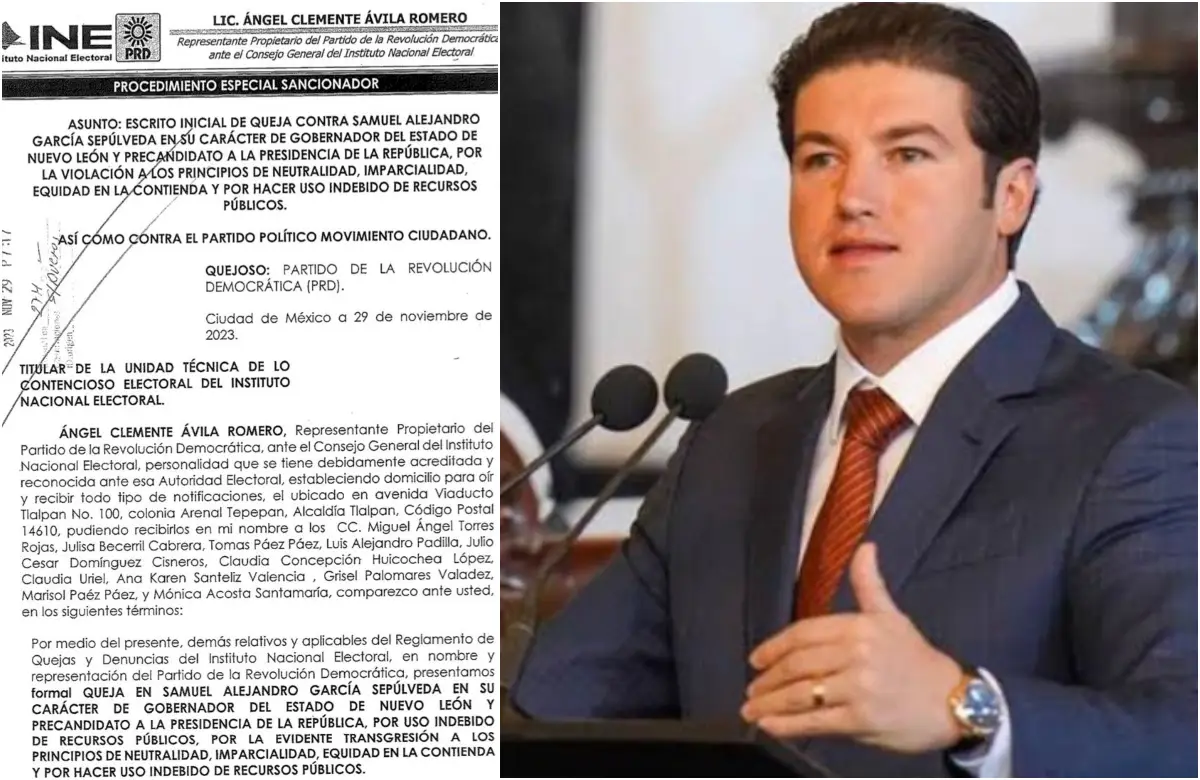 El PRD presentó queja contra Samuel García