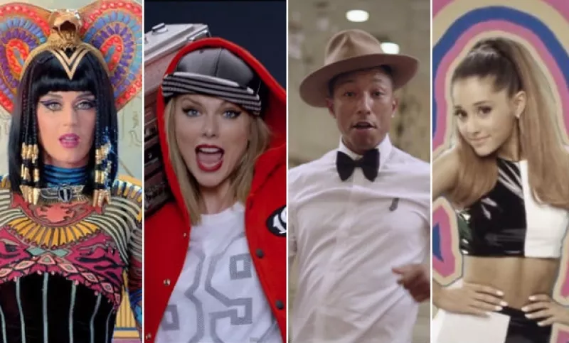 Grandes voces, coros pegajosos y letras cargadas de sentimiento fueron los himnos que hicieron cantar al mundo entero durante este año. De Katy Perry a Pharrell, estos son los más destacados.