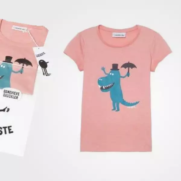 De esta colección provienen  cuatro  camisetas para niños en colores azul, gris, blanco y verde y tres para niñas en rosa, blanco y rojo.