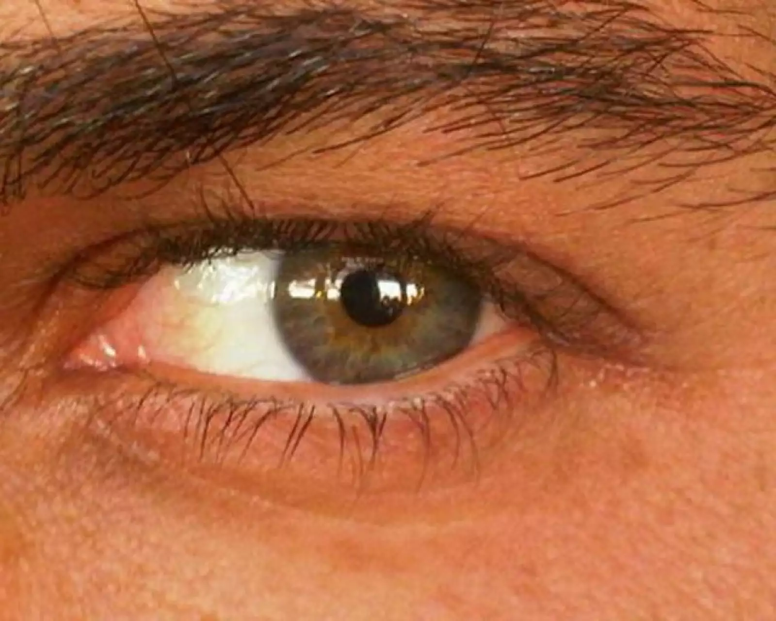 El guapo actor Erick Elías fotografió su ojo y después subió la foto a su página personal donde escribió “Ya te vi!!....”