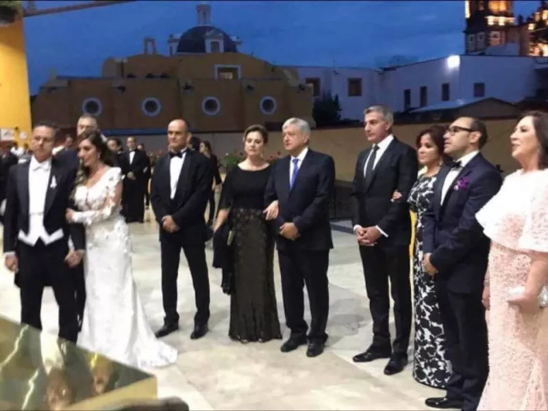 El presidente asistió a la boda de Yáñez cuando ya había sido declarado presidente electo.