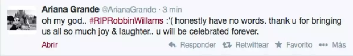 Tras darse a conocer que el actor de 63 años murió, en apariencia por un suicidio, varias celebridades compartieron su tristeza por la noticia.