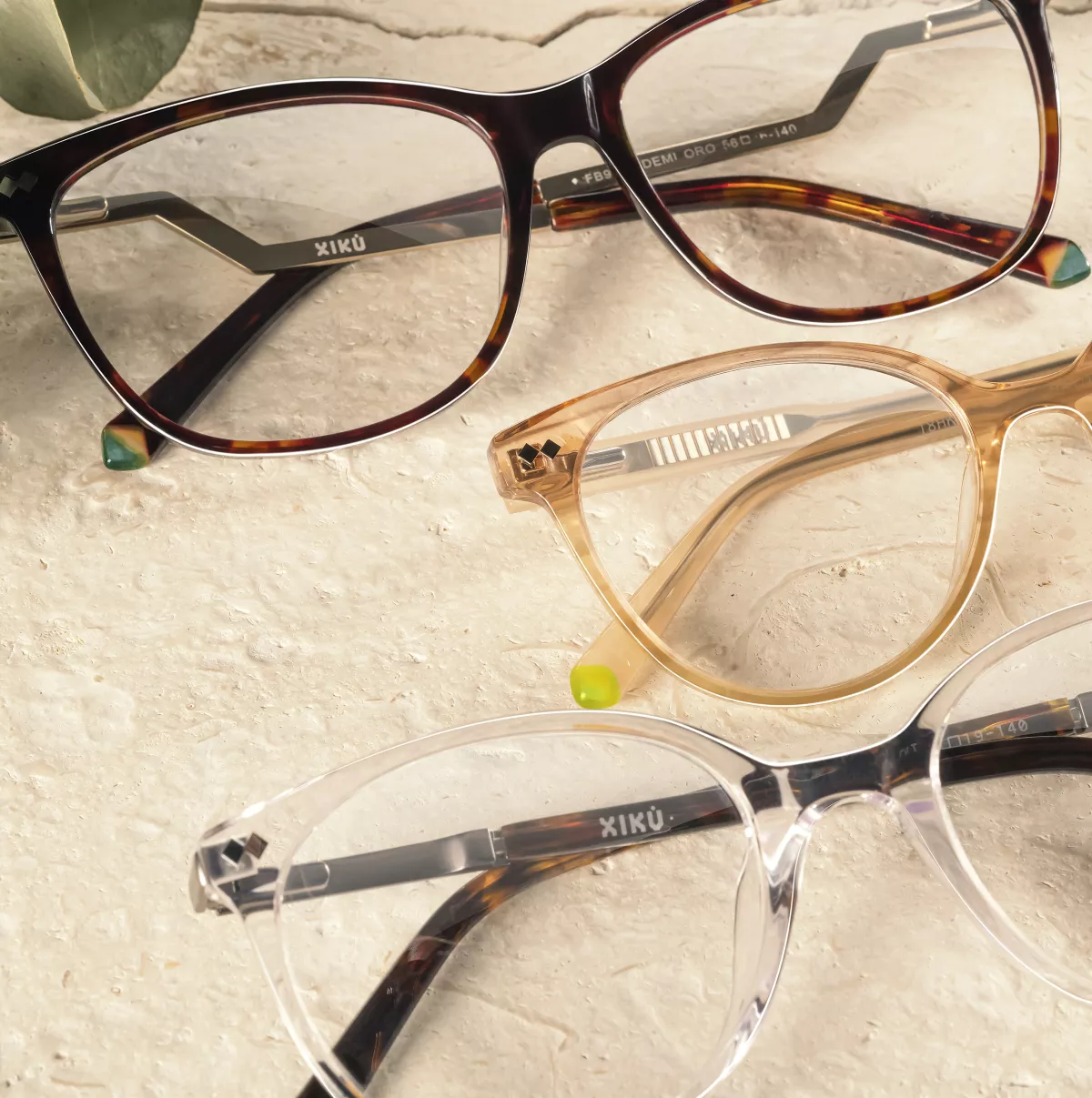 Tres diseños diferentes de lentes de la marca nueva XIKÚ